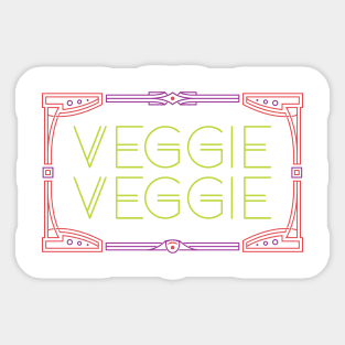 Veggie Veggie Couple's Shirt Sticker